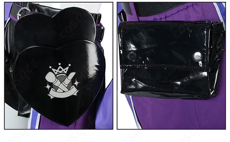 腰飾りの細部画像。ホロライブ 綺々羅々ヴィヴィのコスプレ衣装の腰飾りに焦点を当てた画像。