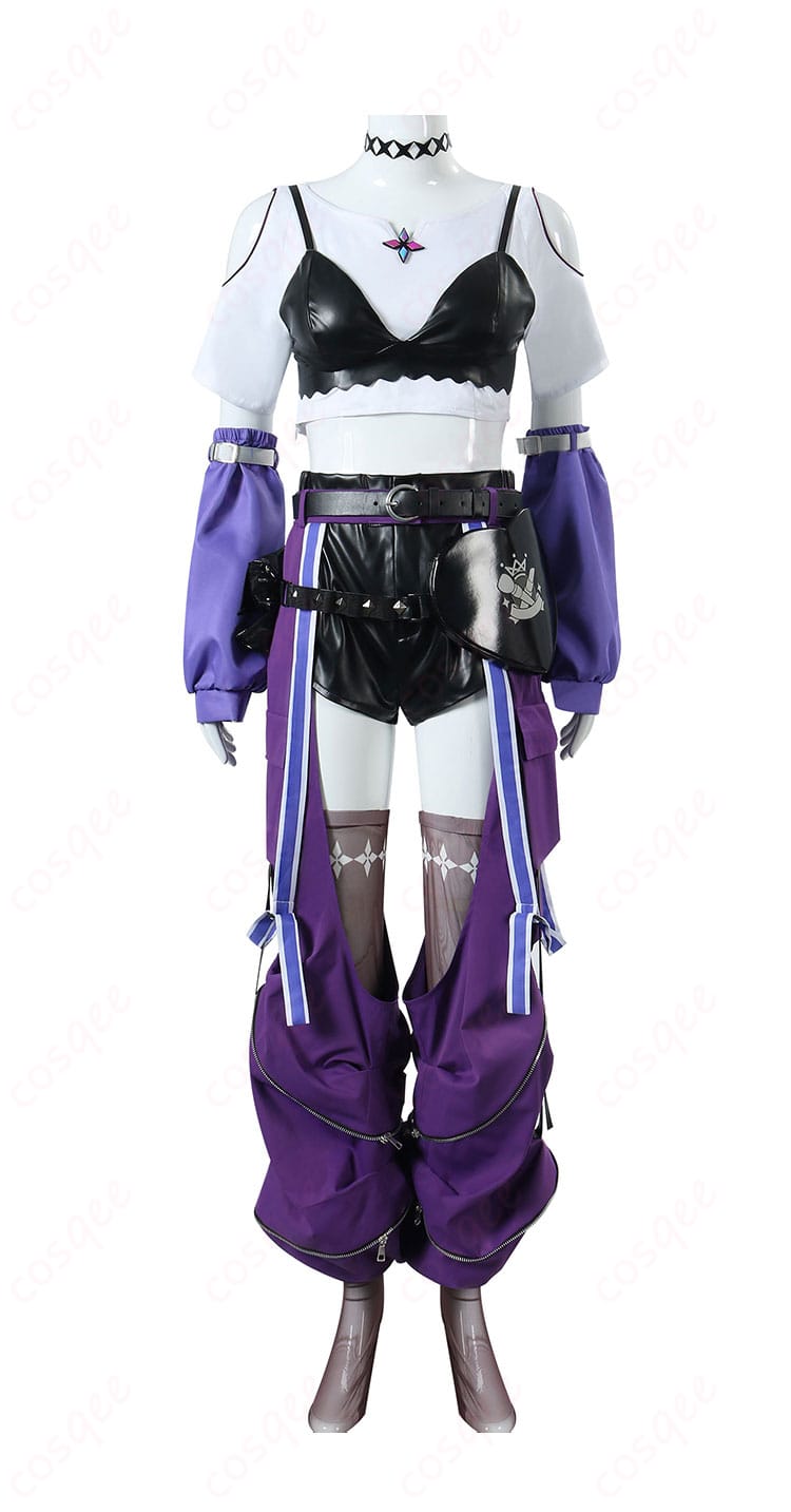 商品正面のコスプレ衣装画像。ホロライブ 綺々羅々ヴィヴィのデザインが細部まで再現されています。