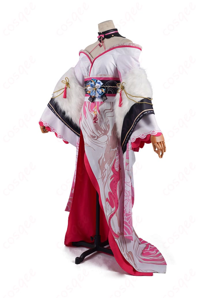 商品側面図 – ラオーラ・パンテーラの正月衣装の側面ディテール、快適な着心地