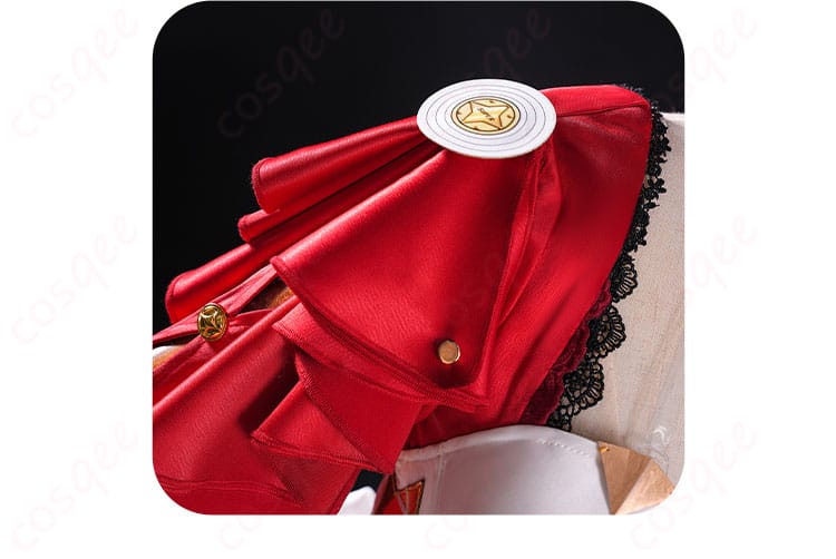 ゼンレスゾーンゼロ アストラ・ヤオ コスプレ衣装 肩袖の装飾細部。衣装のデザインに合わせて精緻に仕上げられています。