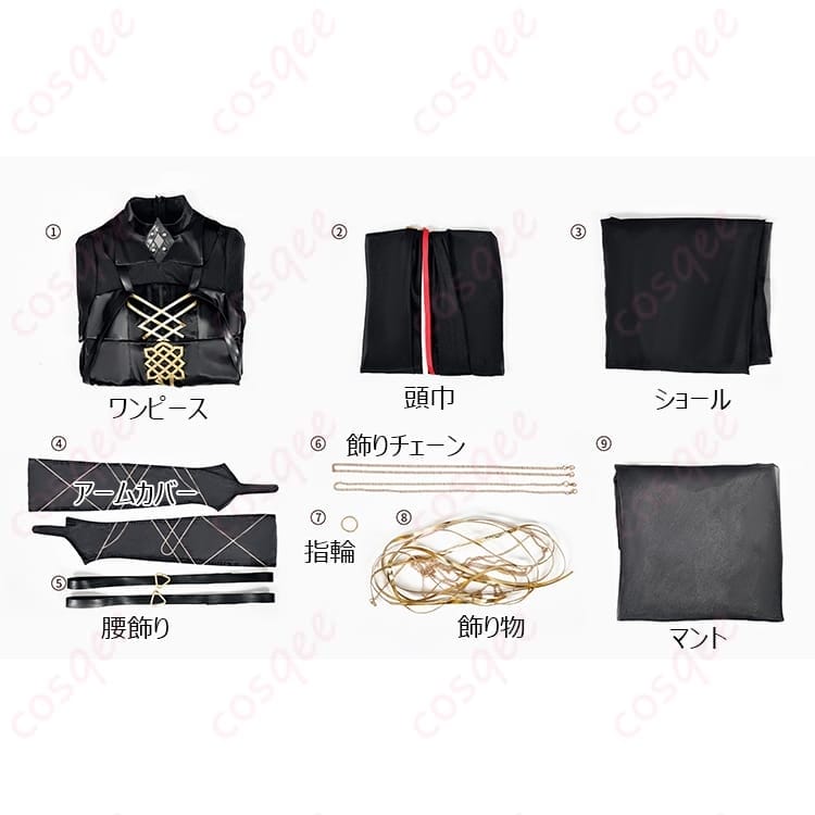 アークナイツのラケラマリンをクールに再現できるフードマント衣装 - 4枚目の画像