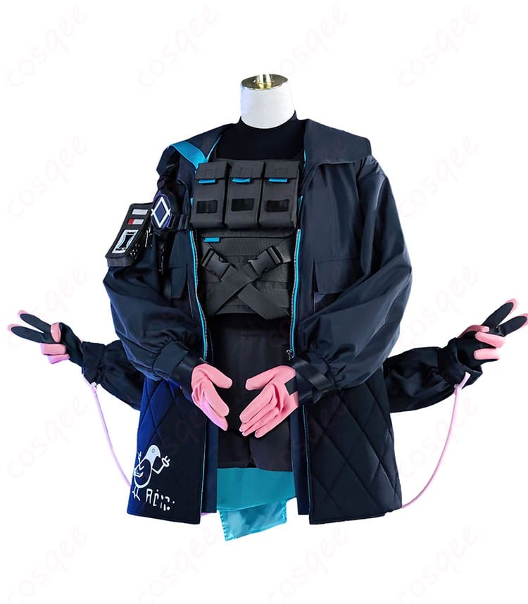 商品左側面画像。アークナイツ Raidian のコスプレ衣装のデザインと装飾が明確に確認できる画像。