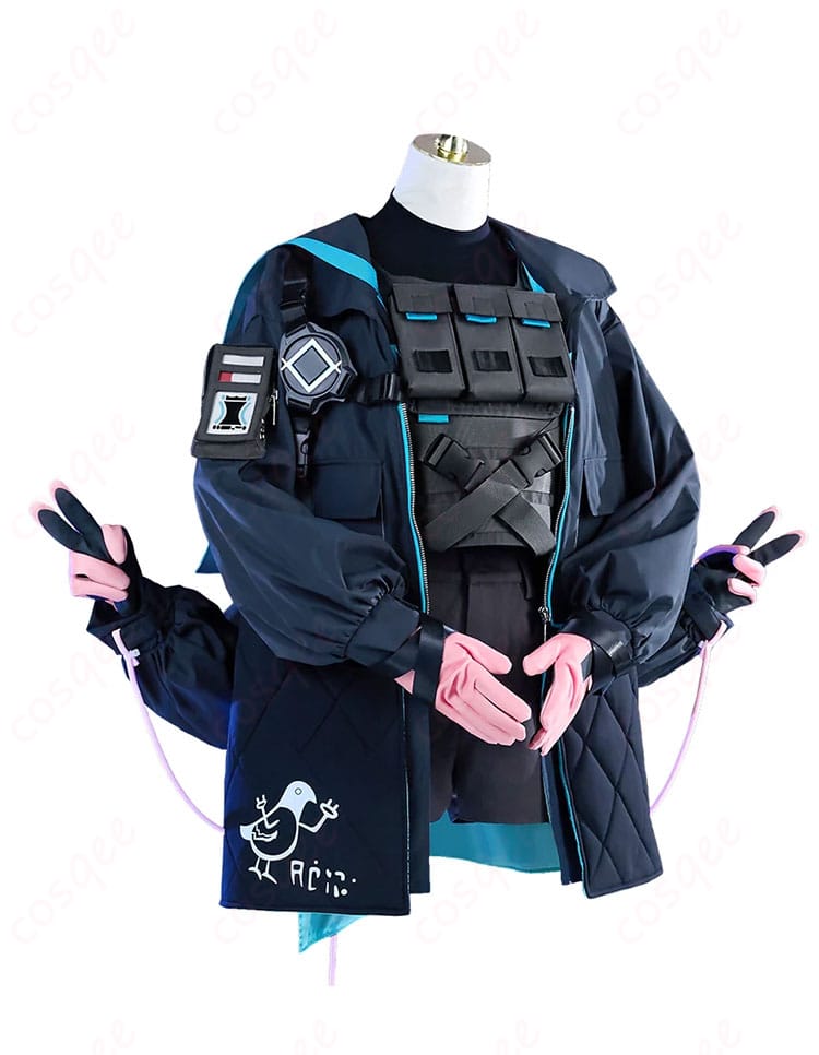 商品右側面画像。アークナイツ Raidian コスプレ衣装の詳細が見やすく、精細なデザインを強調。