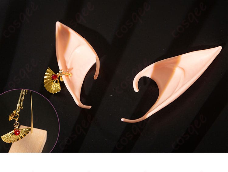 アークナイツ ルーメン コスプレ衣装 耳の装飾と耳飾り。キャラクターにぴったりなディテール!