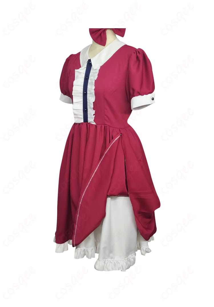 レイジングループ 醸田近望 女装 コスプレ衣装 - 衣装の装飾ディテール、刺繍やアクセサリーの近接ショット。