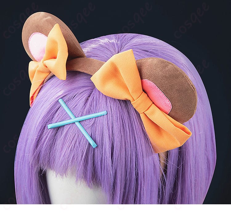 ヘアアクセサリー詳細画像 - 魅力的なヘアピンとアクセサリーが加わったコスプレ衣装。