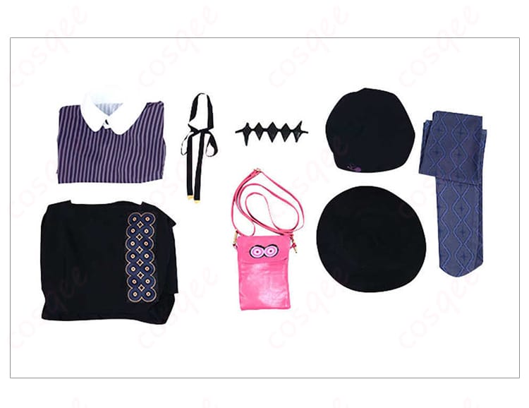 hololive 一伊那尓栖 コスプレ衣装 セット内容 - シャツ、スカート、リボンなどのアイテムがセットになっています