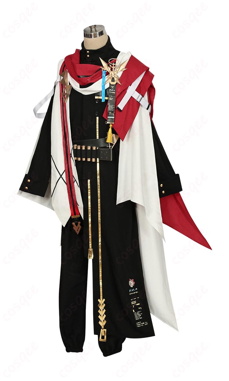 アークナイツ 聖約イグゼキューター コスプレ衣装 側面画像。肩飾りやベルトのディテールが際立つデザイン。