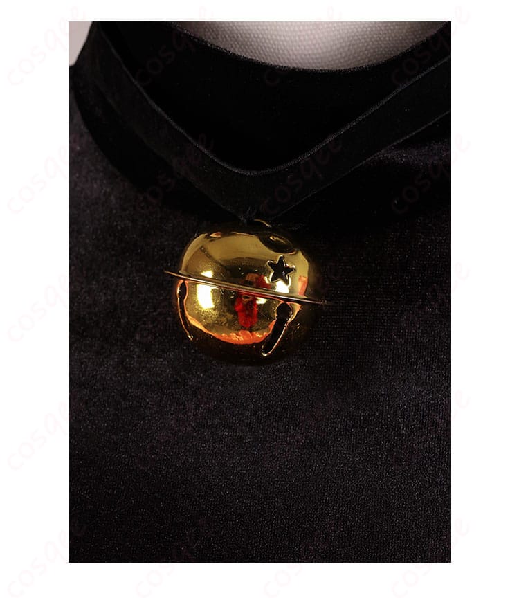 鈴のついたネックレス装飾の詳細画像、コスプレ衣装の小物