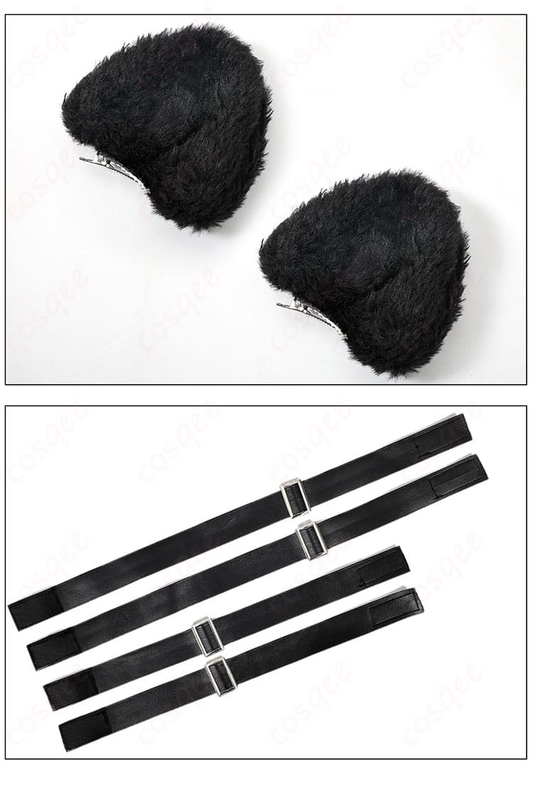 配飾、髪飾りディテール画像 - 金色の闇のコスプレ衣装の髪飾りと配飾の美しいディテール。