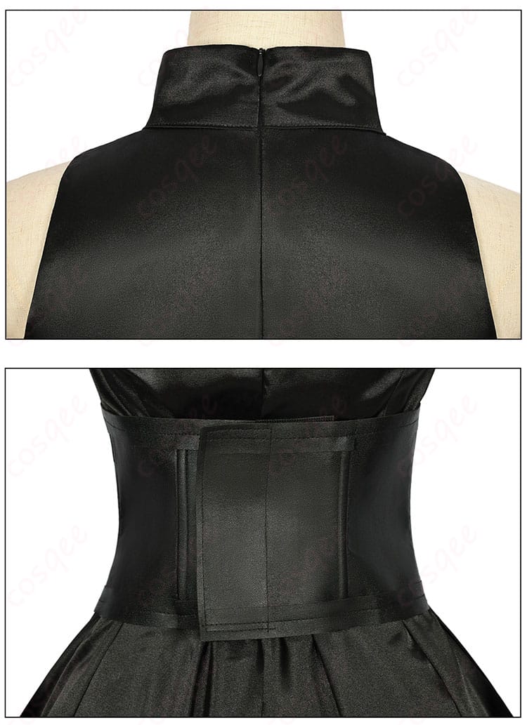 服装背面ディテール画像 - コスプレ衣装金色の闇の背面部分の装飾詳細。素晴らしい仕上がり。