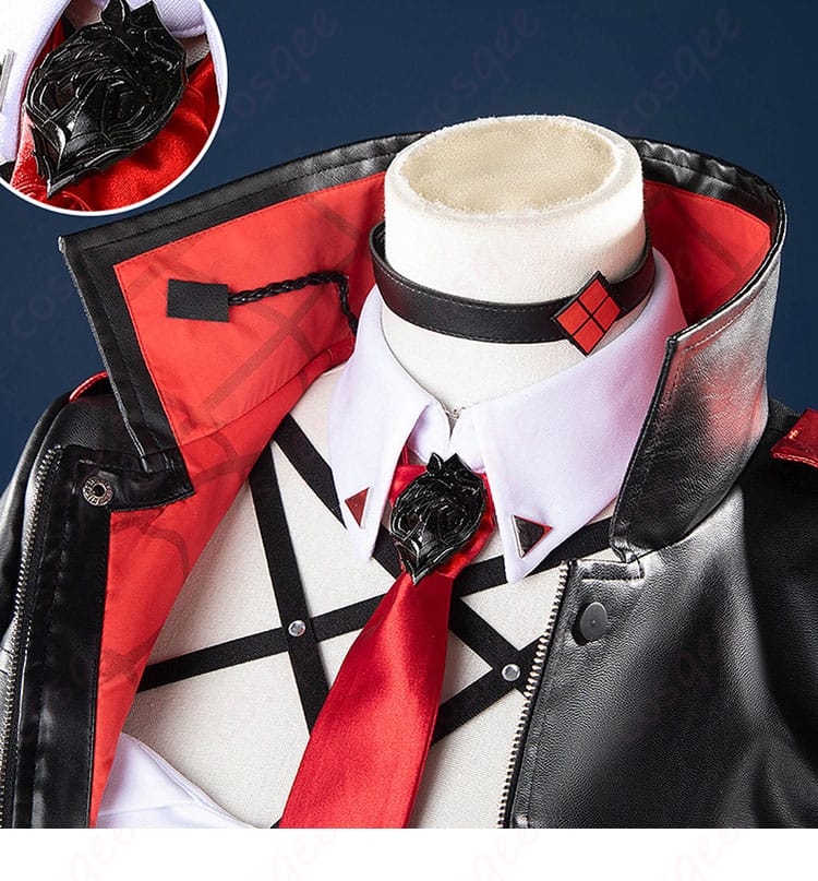 ラピのコスプレ衣装、ネクタイのデザインとディテール。