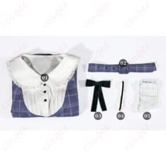 BanG Dream! Ave Mujica 若葉睦のチェック柄ワンピで、ダーク可愛い世界観をまとえるコスプレ衣装 - 4枚目の画像（サムネイル）