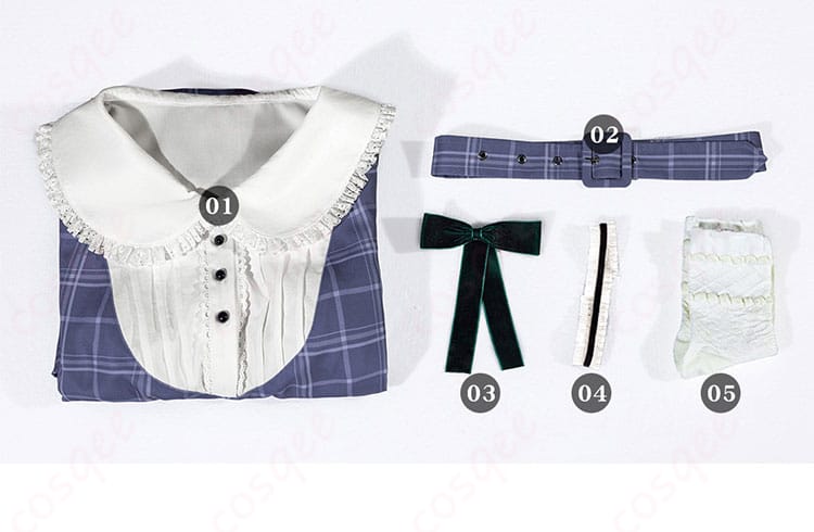 セット内容一覧 ワンピース・ベルト・リボン・チョーカー・靴下|初心者OK コスプレ一式