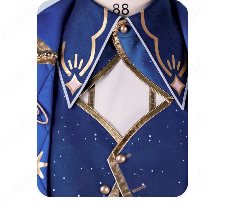 青葉つむぎ コスプレ衣装 领口装飾アップ|胸飾りリボンの質感を拡大