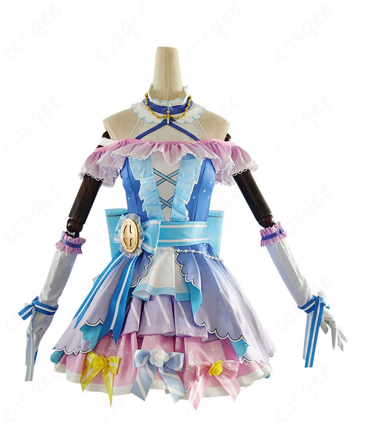 スクフェス 園田海未 コスプレ衣装 正面全身ショット|細部まで確認