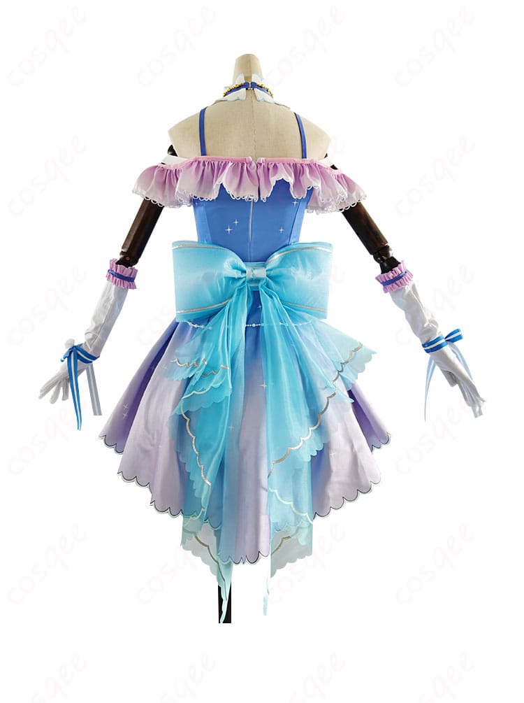 スクフェス 園田海未 コスプレ衣装 バックスタイル|動きやすさを確認