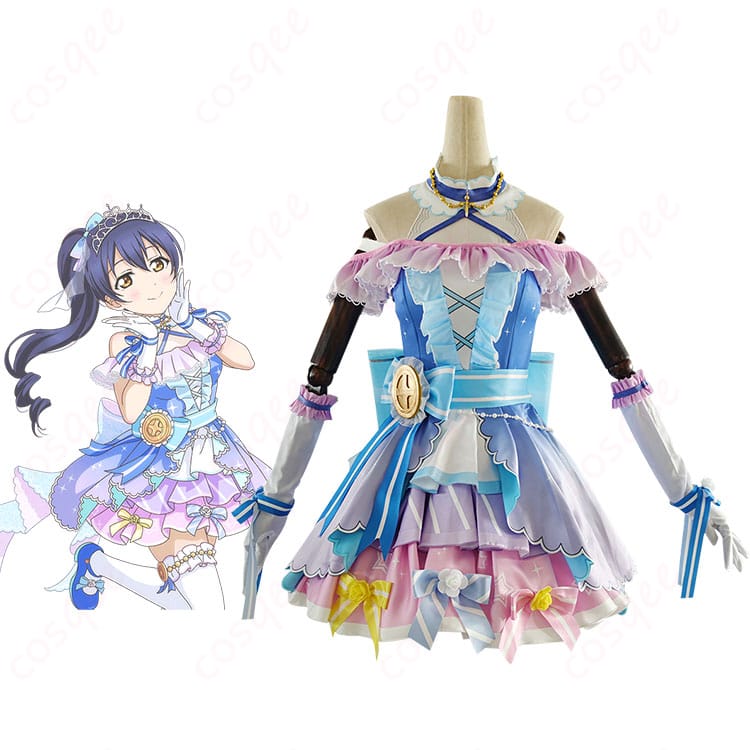 園田海未 コスプレ衣装 スクフェス カウントダウンライブ編 正面比較画像|忠実再現を今すぐチェック