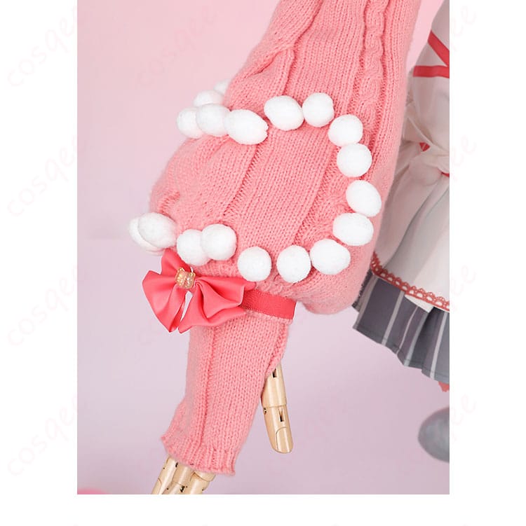 スクスタ 東條希 コスプレ衣装 猫日和ver 袖装飾クローズアップ―ふわふわファー