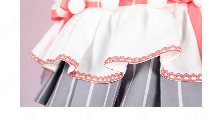 スクスタ 東條希 コスプレ衣装 猫日和ver 裾飾りディテール フレアが映える