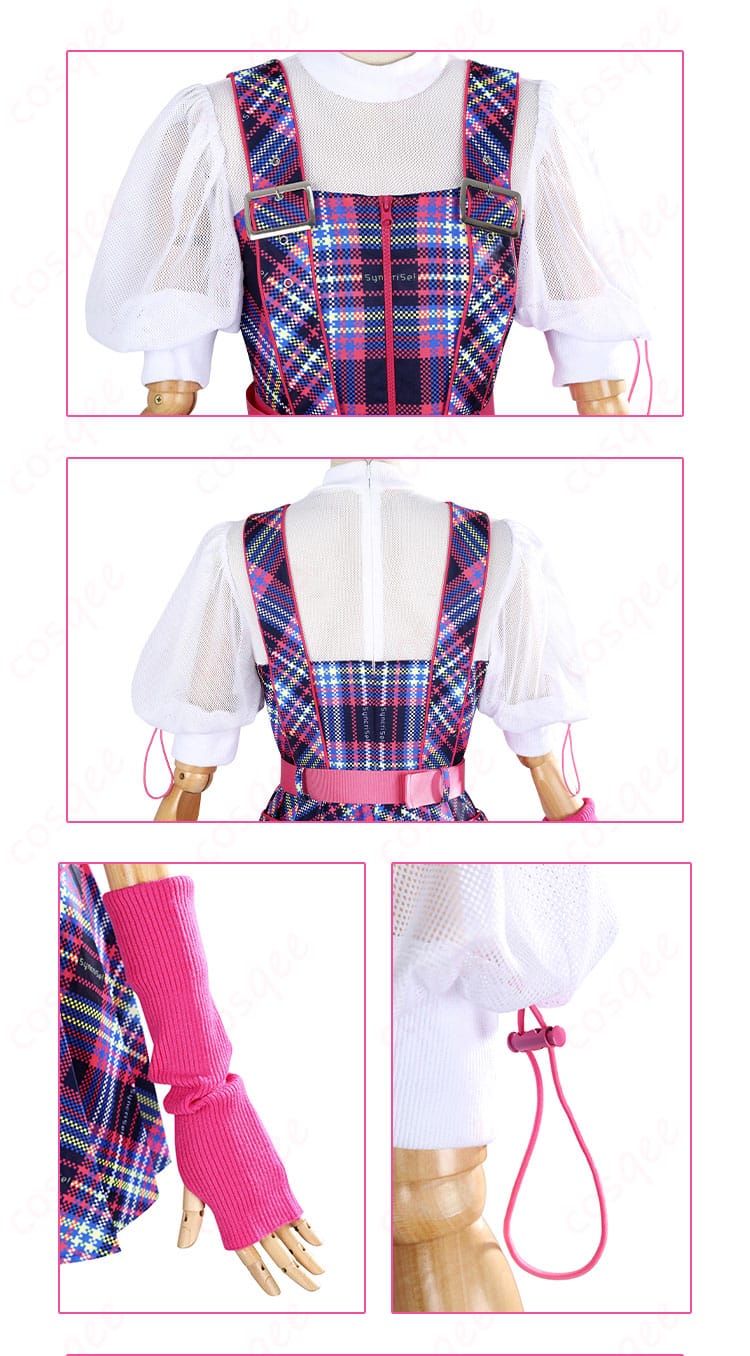 ラブライブ!スーパースター!! 嵐千砂都 コスプレ衣装 装飾ディテール、衣装の花模様や刺繍、質感が細部まで美しく表現されています。