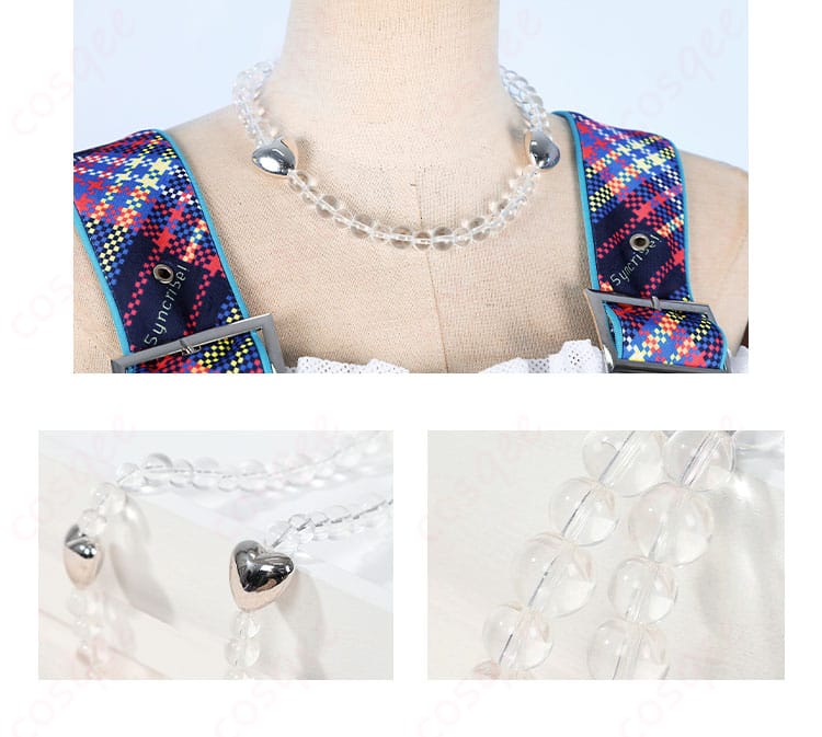 鬼塚冬毬 コスプレ衣装のネックレス装飾。アイドルキャラクターにぴったりのデザイン。