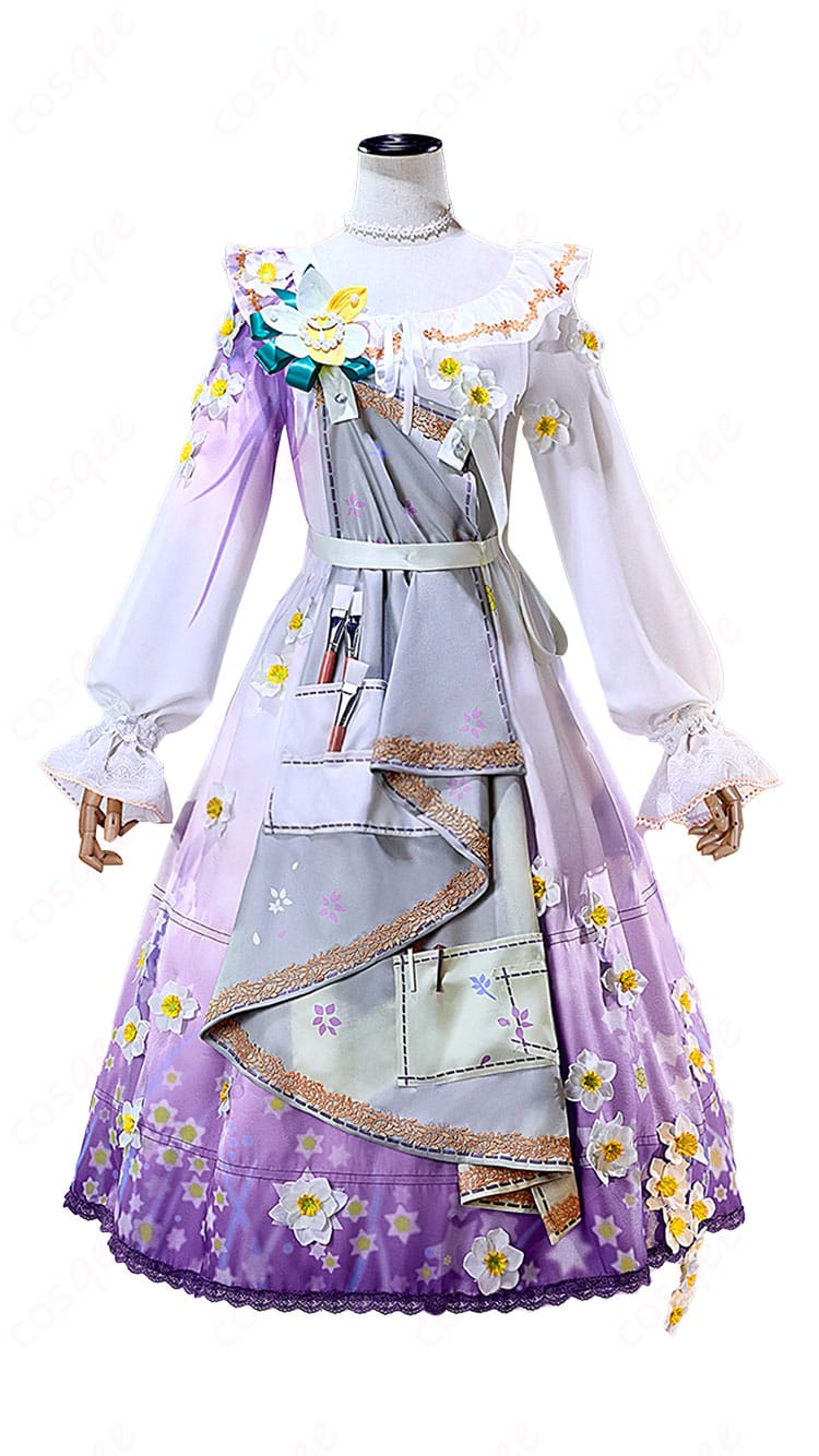 商品正面図 - ナーシサス・ペインタードレスの正面から見た全体像。高いディテールの再現。