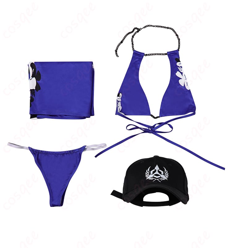 鉄拳8 麗奈の水着コスプレ衣装セット内容の紹介。セットに含まれるアイテムがすべてわかります。