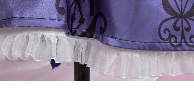 コードギアス C.C. コスプレ衣装 スカート部分の装飾細部画像 - 細かい刺繍とデザインが特徴的。