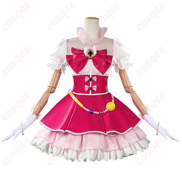 朝日奈みらい キュアミラクルの華やかコスプレ衣装 リボン映えで写真が可愛く決まる