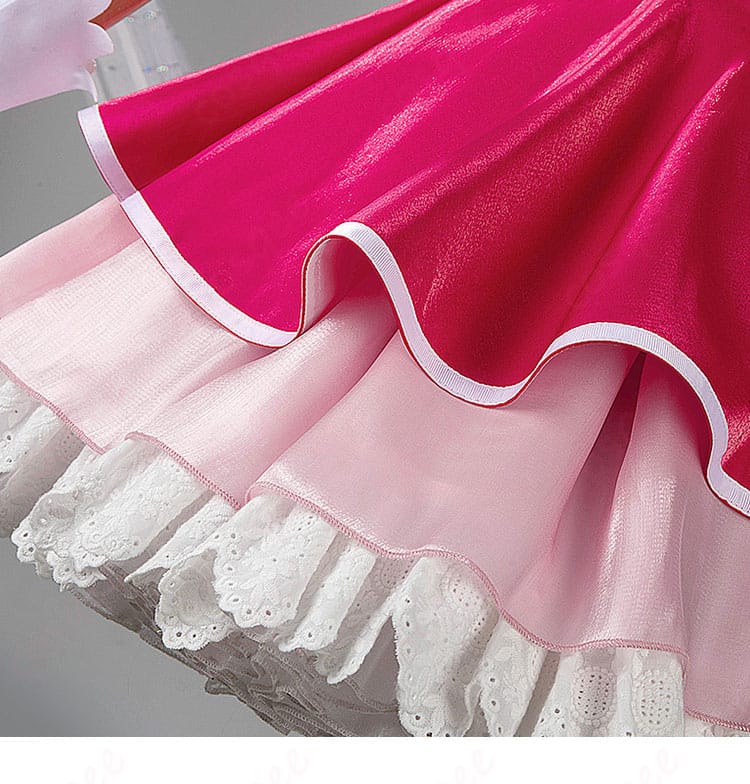 キュアミラクルコスプレ衣装の背面部分の装飾ディテール画像。