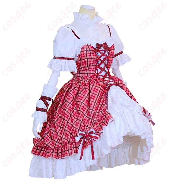 しゅごキャラ！の日奈森あむを甘く可憐に再現するチェック柄ケーキドレス - 2枚目の画像
