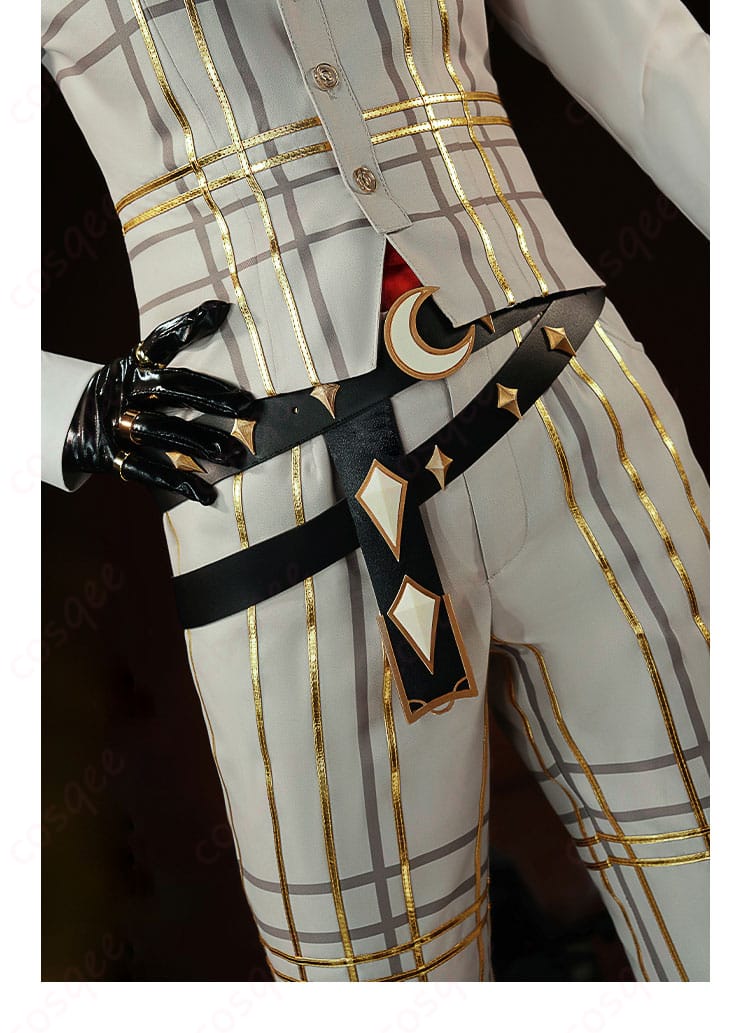 腰帯の装飾の細部。キャラクターの魅力を引き立てるディテール。