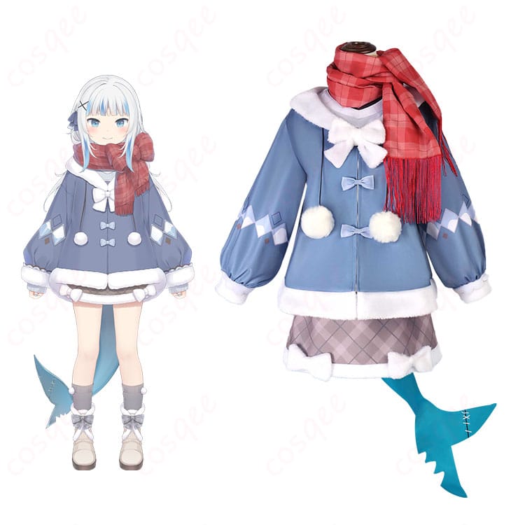 商品正面とがうる・ぐらキャラクターのコスプレ衣装の写真。ホロライブのファン必見!