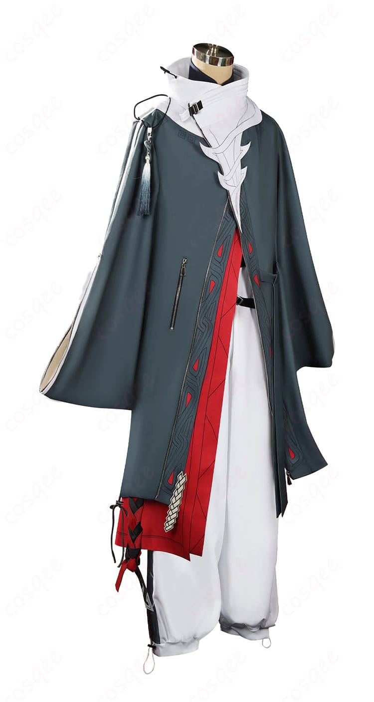 「アークナイツ ユウ コスプレ衣装の側面画像。衣装のディテールやラインがよく見える角度。ユウのキャラクターにぴったりなデザイン。」