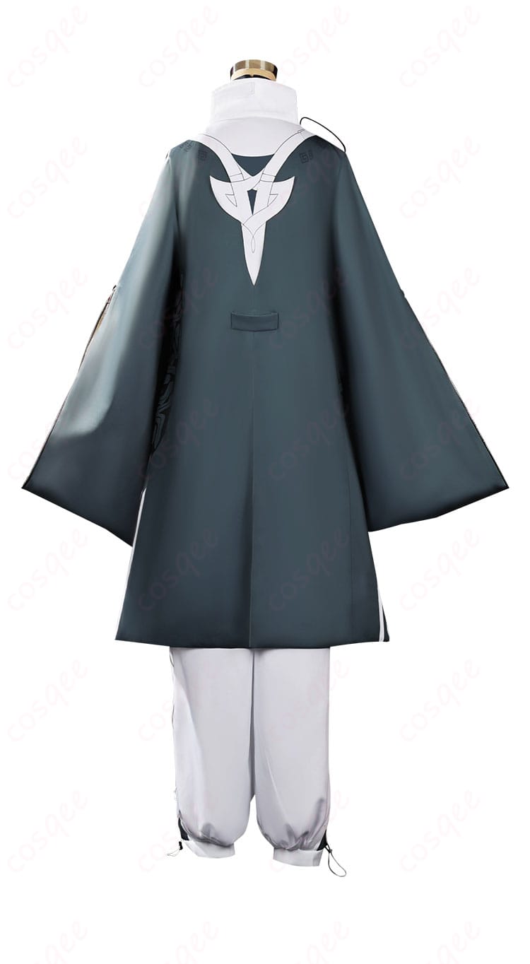 「アークナイツ ユウ コスプレ衣装の背面画像。後ろ姿の詳細なデザイン。再現度が高いコスプレ衣装。」