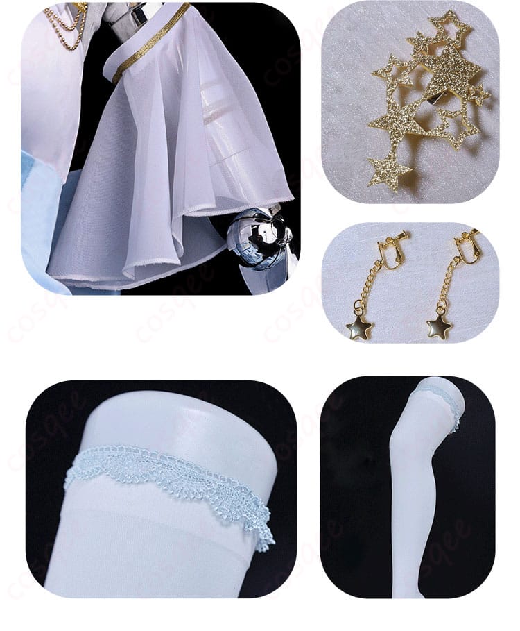 86 ヴラディレーナ・ミリーゼ コスプレ衣装 衣袖、ヘアアクセサリー、イヤリング、レッグウォーマーのディテール