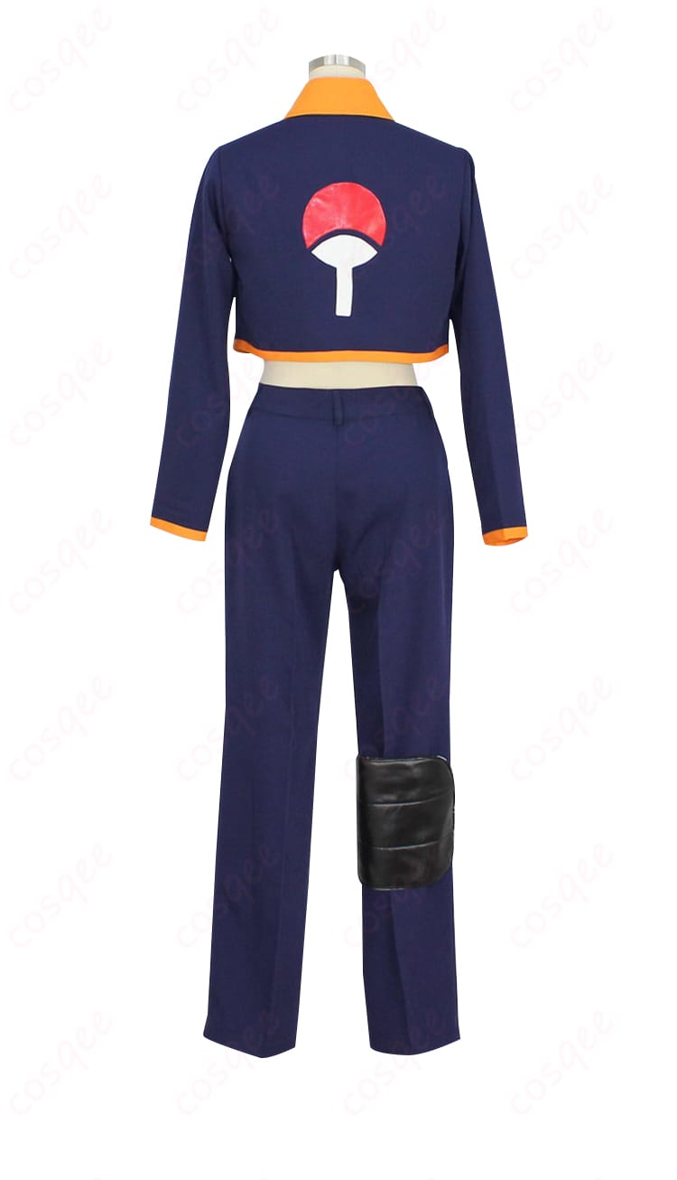 NARUTO うちはオビト コスプレ衣装の背面画像。忠実に再現された背面デザイン。