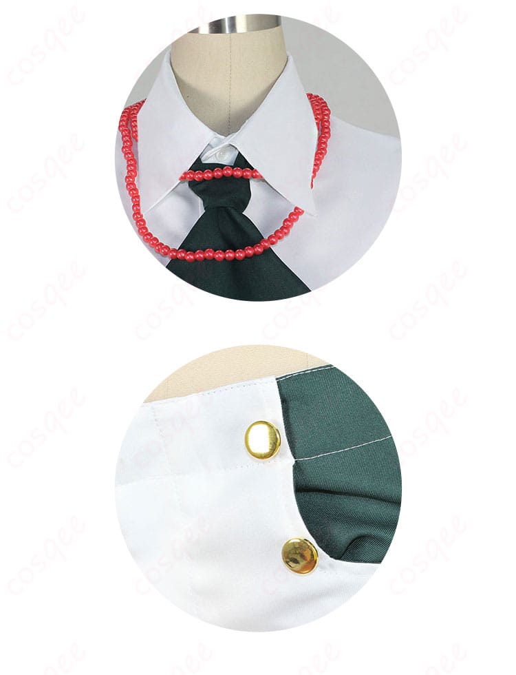 Rche(傲慢ちゃん)コスプレ衣装 颈饰装饰与裤头细节、衣装の美しいアクセントが一目でわかる。