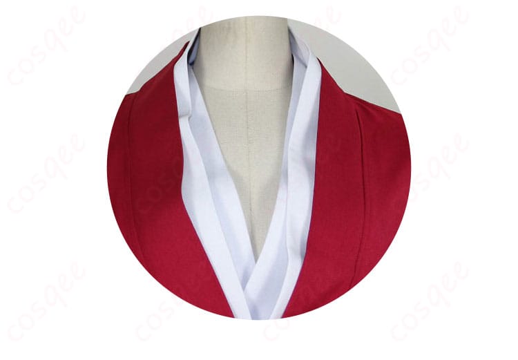 るろうに剣心 緋村剣心 コスプレ衣装 服装の領口装飾細部。細部にこだわり、高級感のある仕上がり。