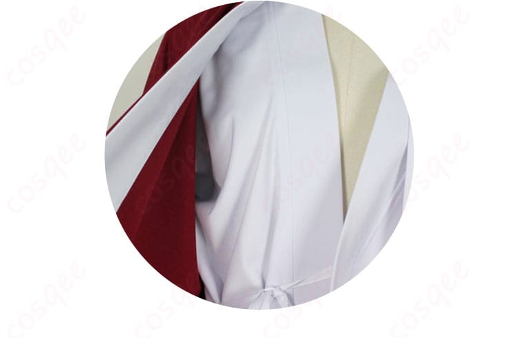 るろうに剣心 緋村剣心 コスプレ衣装 服装の内側の細部。着心地にも配慮した素材を使用しています。