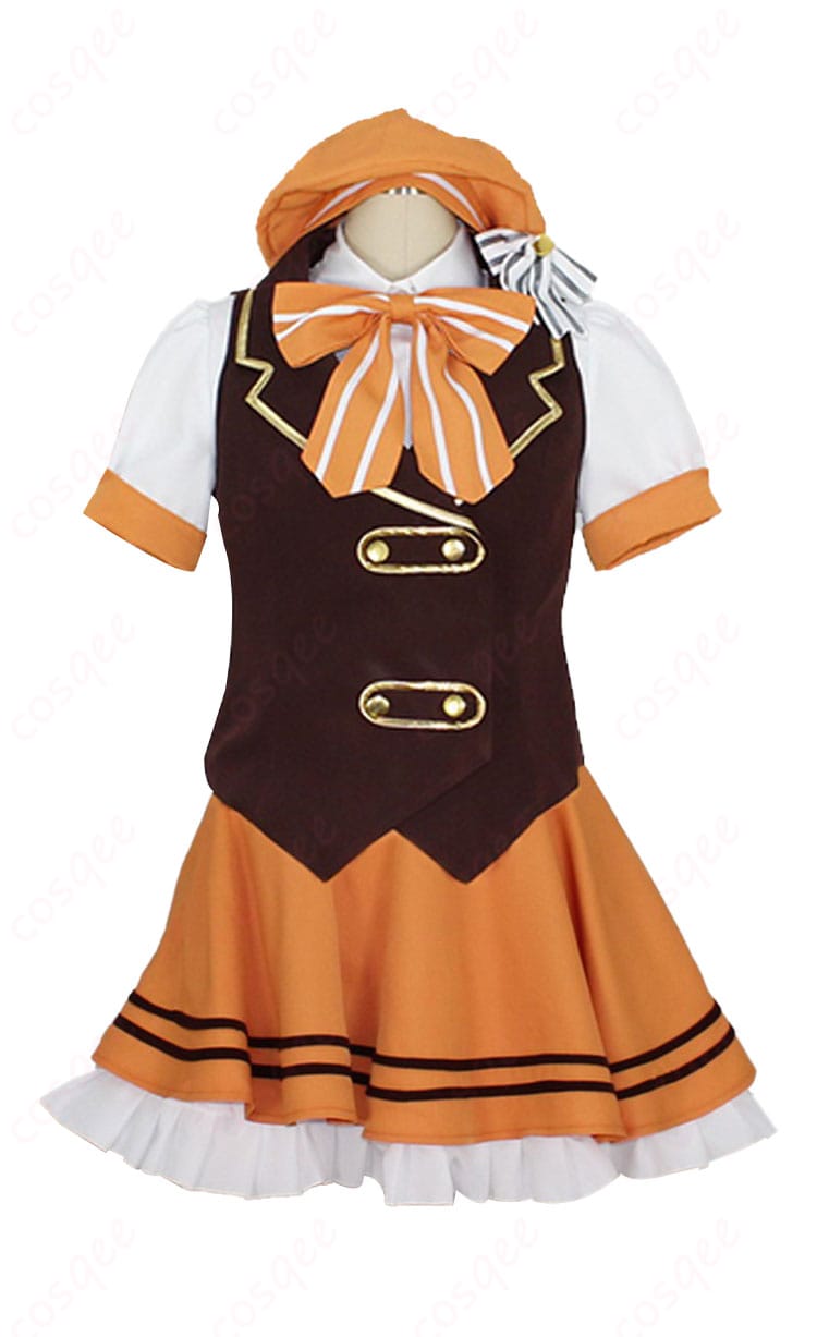 「ご注文はうさぎですか?」 シャロ メイド服コスプレ衣装の正面画像。高再現度のデザインと快適な着心地。