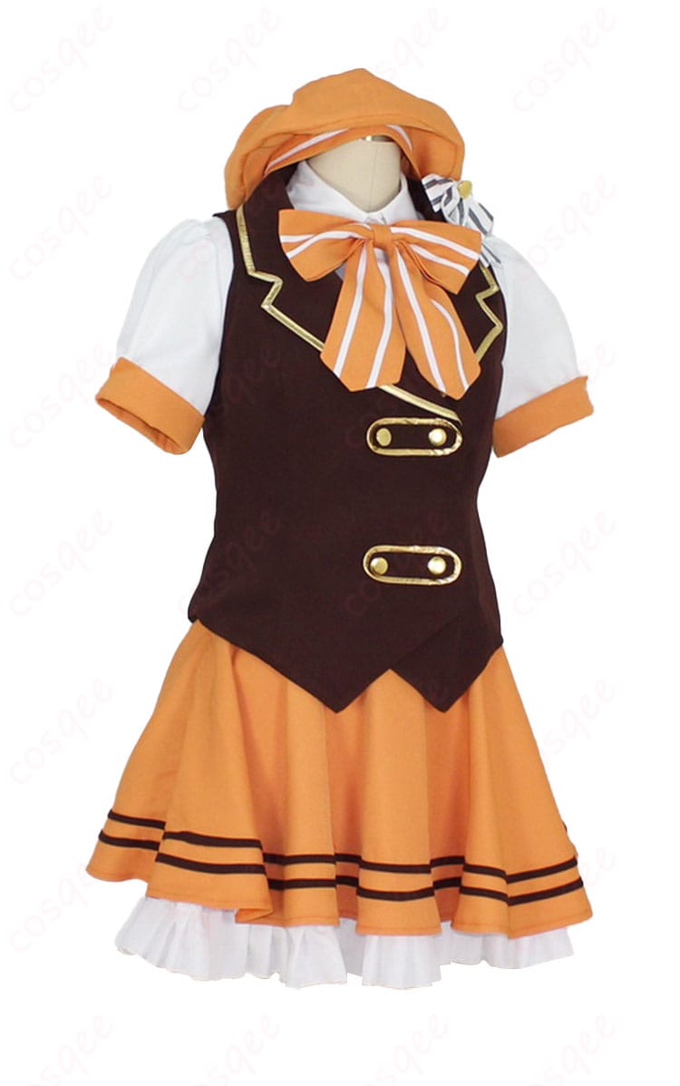 「ご注文はうさぎですか?」 シャロ メイド服コスプレ衣装 右側画像。美しいラインと完璧な仕立て。