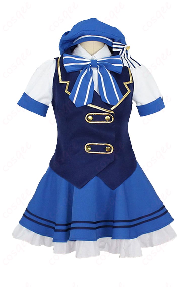 商品正面写真 - 香風智乃（チノ）のメイド服コスプレ衣装、正面から見た美しいデザインと着心地の良さが際立つ。イベントで大活躍間違いなし！