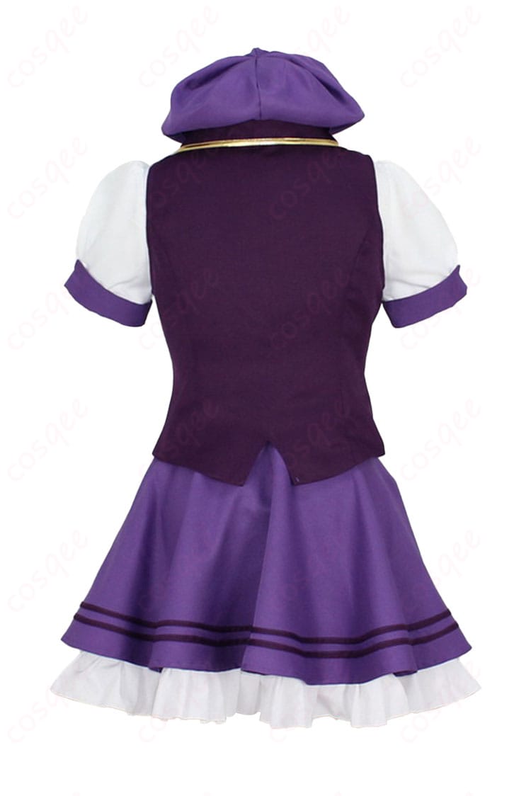 リゼ メイド服 コスプレ衣装の左側ビュー。美しいラインとディテールで、理世のキャラクターを忠実に再現した衣装。