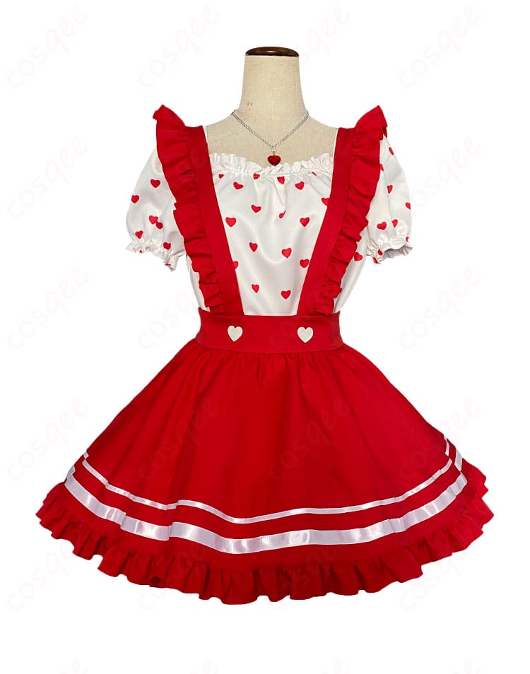 商品の正面画像。アイカツ!星宮いちごコスプレ衣装のフロントビュー。