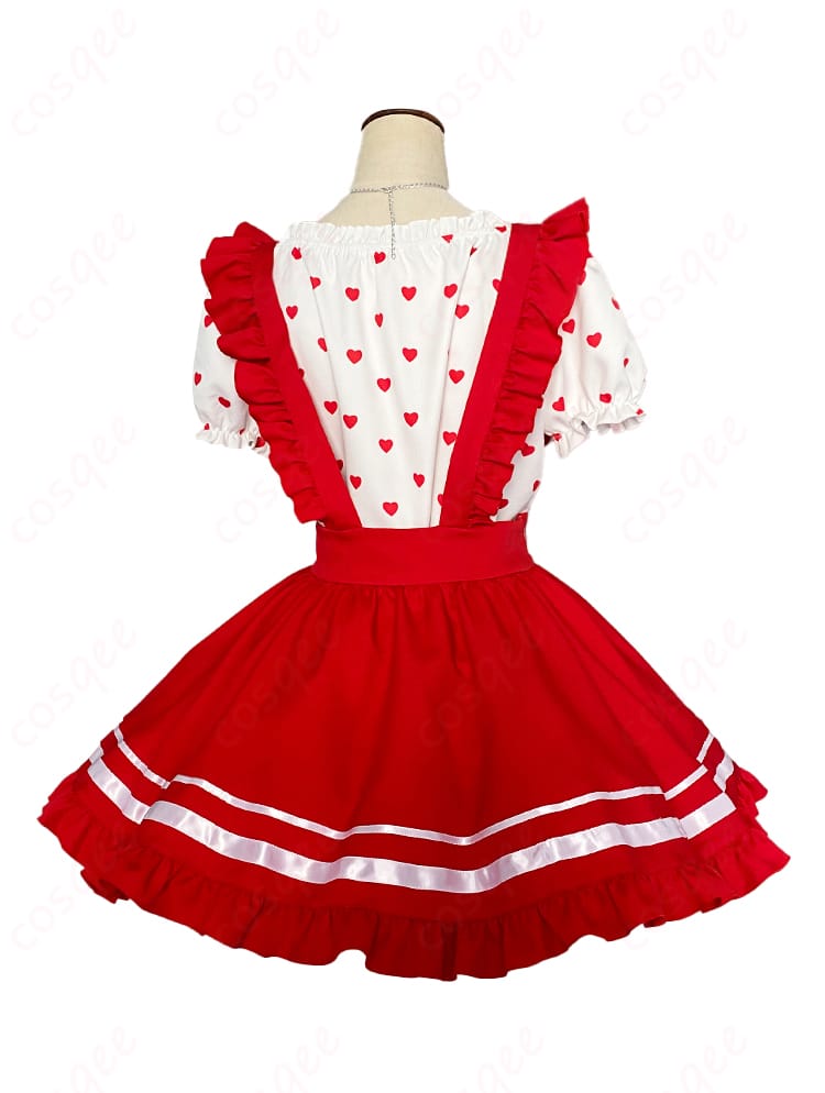 商品の背面画像。アイカツ!星宮いちごコスプレ衣装の後ろ側のデザイン。