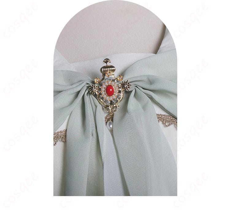 フリーレンのコスプレ衣装に使われている蝶結びの詳細。細部にこだわったデザイン。