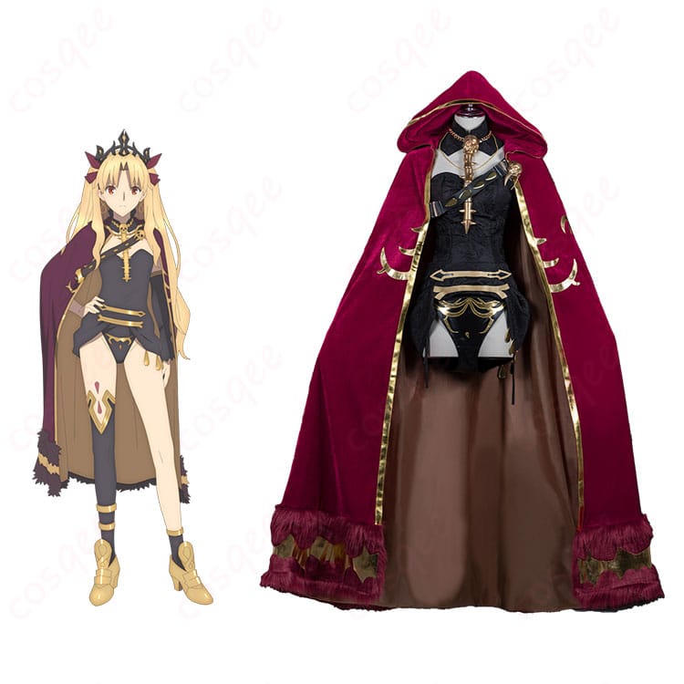 Fate/Grand Order ランサー(エレシュキガル) コスプレ衣装 正面とキャラクターのコスプレシーン。高精度再現、迫力のあるデザイン!