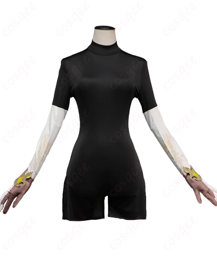 黄金裔 アグライア コスプレ衣装 内搭服の正面細部、ディテールの美しさをチェック。